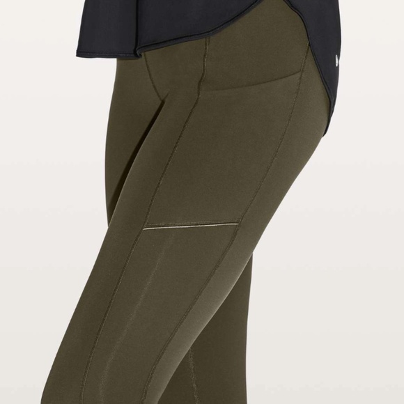 Lululemon Speed Up Tight Leggings DWR 28" Dark Olive Green Size 6 - Picture 2 of 8